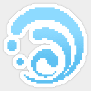 Hydro Elements Genshin Impact Pixel Art Sticker